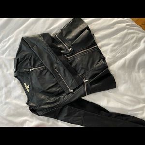 Faux leather jacket